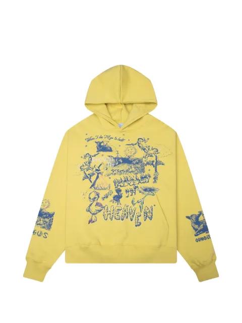 graphic-print rhinestone-embellished hoodie by JUNGLES JUNGLES