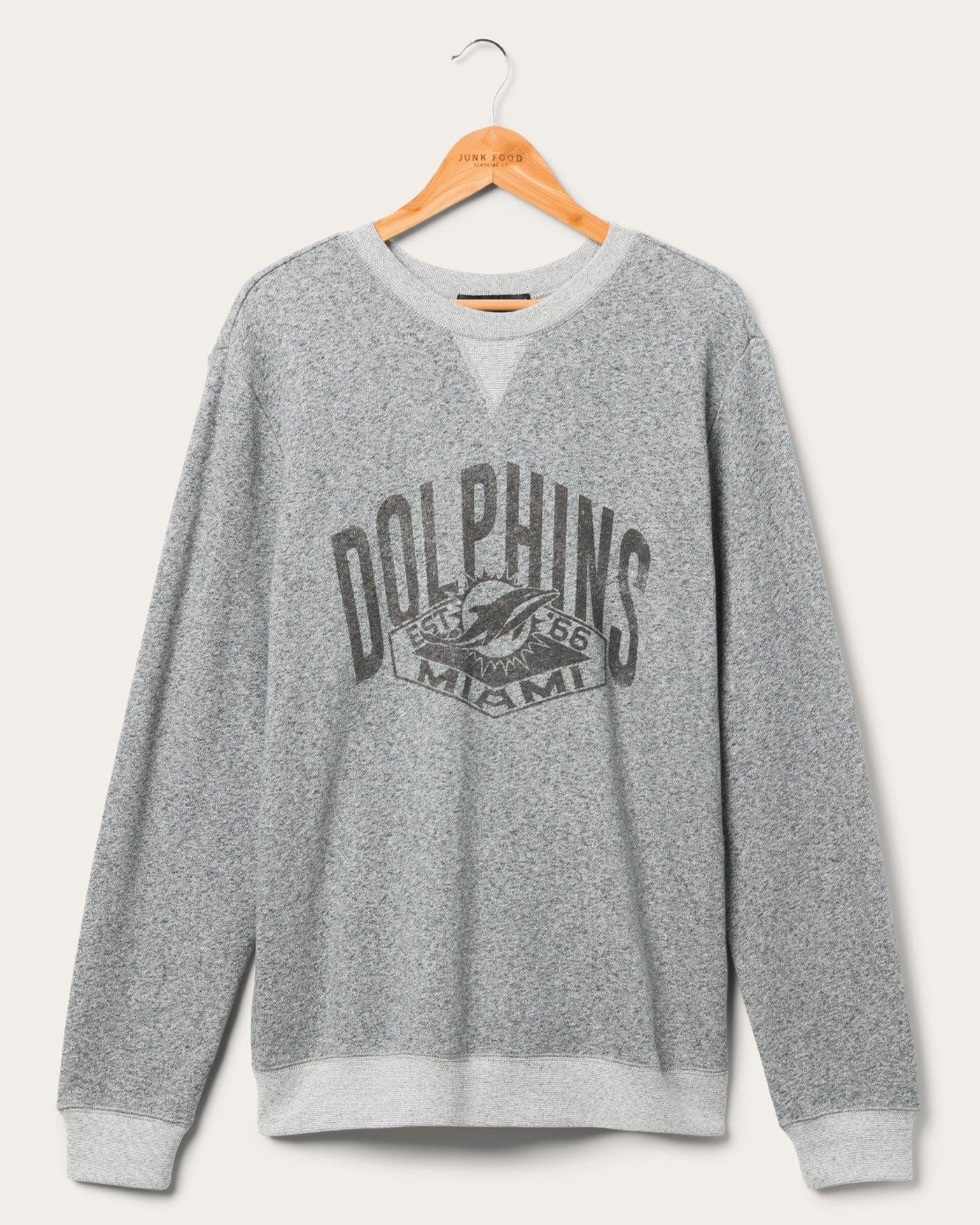 Junk Food Clothing Dolphins Formation Fleece Pullover by JUNK FOOD CLOTHING