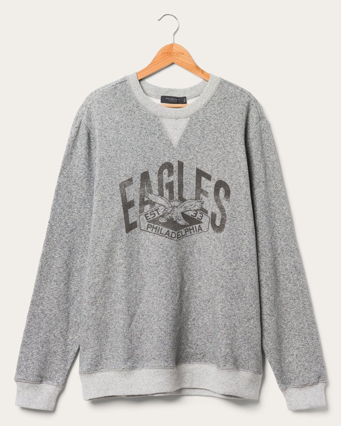 Junk Food Clothing Eagles Formation Fleece Pullover by JUNK FOOD CLOTHING