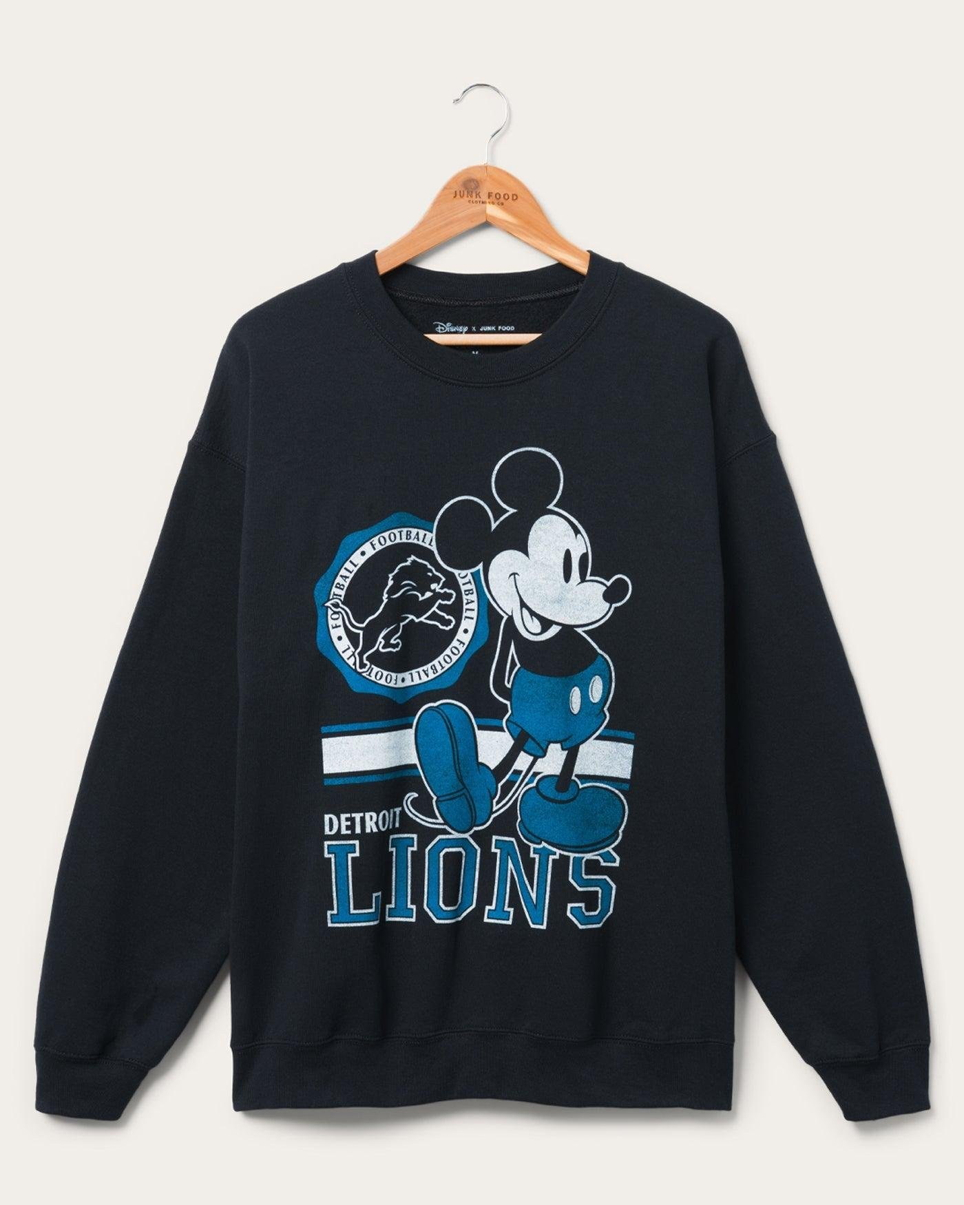 Junk Food Clothing Lions Mickey Crewneck Sweatshirt Fleece by JUNK FOOD CLOTHING