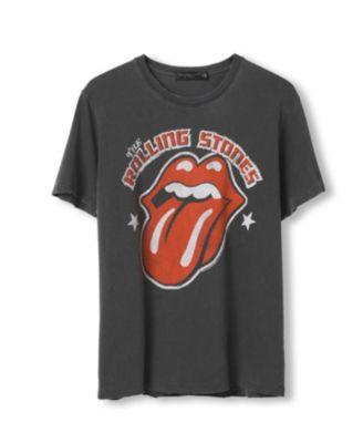 Men's The Rolling Stones Hot Lip Stars Vintage Tee by JUNK FOOD CLOTHING