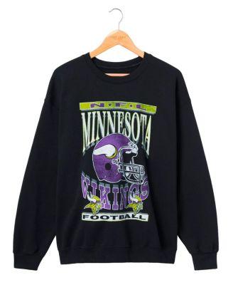 NFL Unisex Minnesota Viking Helmet Flea Market Crew Fleece by JUNK FOOD CLOTHING