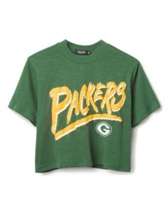NFL Women's Green Bay Packers Thrill Mock Neck Crop Tee by JUNK FOOD CLOTHING