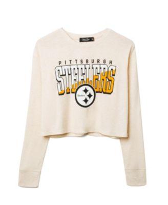 NFL Women's Pittsburgh Steelers Slant Crop Thermal by JUNK FOOD CLOTHING