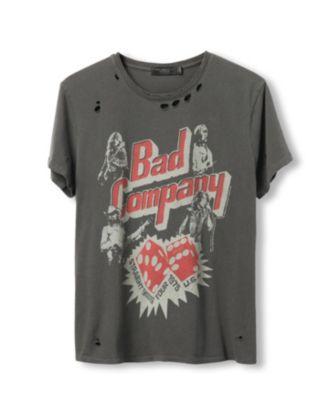 Unisex Bad Company Straight Shooter Tour Vintage Destroy Tee by JUNK FOOD CLOTHING