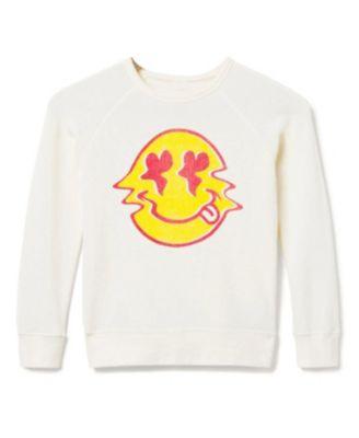Unisex Heart Eyed Smiley Raglan Fleece Sweatshirt - Little Kid by JUNK FOOD CLOTHING