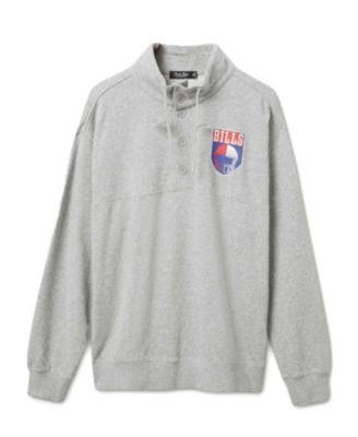 Unisex NFL Buffalo Bills Slant 1/4 Button Up Fleece by JUNK FOOD CLOTHING