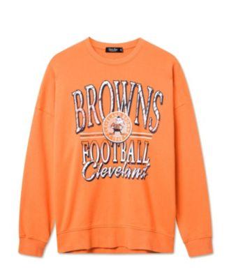 Unisex NFL Cleveland Browns Lateral Crew Fleece by JUNK FOOD CLOTHING