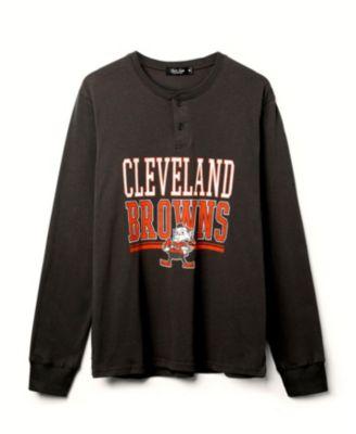 Unisex NFL Cleveland Browns Long Sleeve Henley by JUNK FOOD CLOTHING