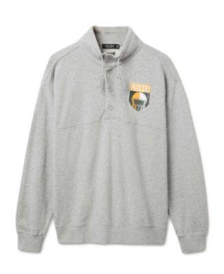 Unisex NFL Green Bay Packers Slant 1/4 Button Up Fleece by JUNK FOOD CLOTHING