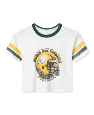 Unisex NFL Green Bay Packers Striped Ringer Tee - Little Kid by JUNK FOOD CLOTHING