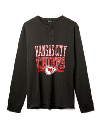 Unisex NFL Kansas City Chiefs Long Sleeve Henley by JUNK FOOD CLOTHING