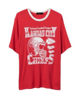 Unisex NFL Kansas City Chiefs Oversized Ringer Tee by JUNK FOOD CLOTHING