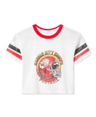 Unisex NFL Kansas City Chiefs Striped Ringer Tee by JUNK FOOD CLOTHING