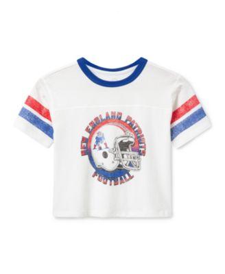 Unisex NFL New England Patriots Striped Ringer Tee by JUNK FOOD CLOTHING