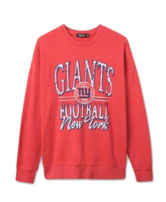Unisex NFL New York Giants Lateral Crew Fleece by JUNK FOOD CLOTHING