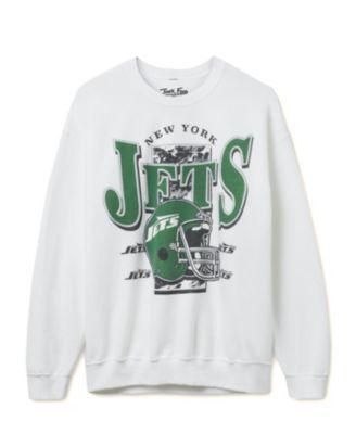 Unisex NFL New York Jets Conversion Flea Market Crew Fleece by JUNK FOOD CLOTHING