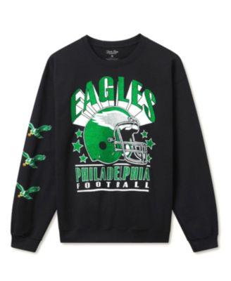 Unisex NFL Philadelphia Eagles Glitter Helmet Flea Market Crew Fleece by JUNK FOOD CLOTHING