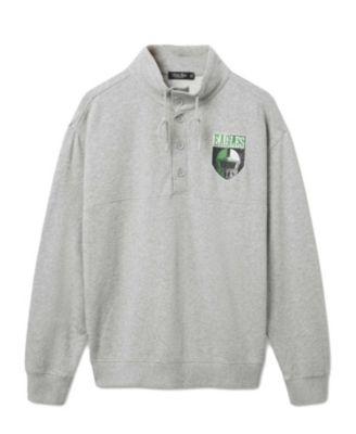 Unisex NFL Philadelphia Eagles Slant 1/4 Button Up Fleece by JUNK FOOD CLOTHING