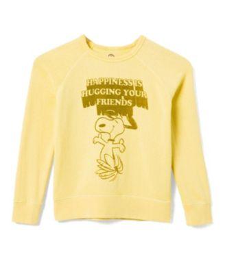 Unisex Peanuts Hugging Your Friends Raglan Fleece Sweatshirt - Little Kid by JUNK FOOD CLOTHING