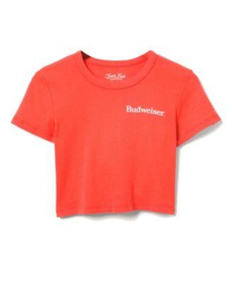 Women's Budweiser Label Baby Tee by JUNK FOOD CLOTHING