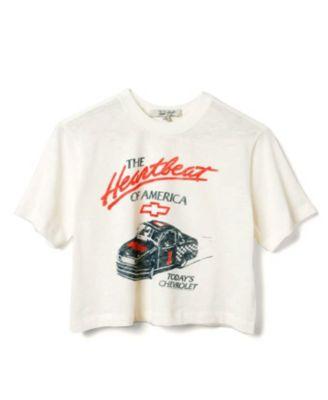 Women's Chevy Hearbeat of America Mock Neck Crop Tee by JUNK FOOD CLOTHING