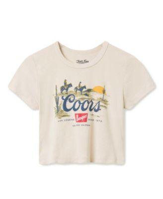 Women's Coors Golden Beer Baby Tee by JUNK FOOD CLOTHING