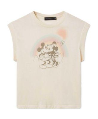 Women's Mickey and Minnie Kiss Vintage Tissue Tank by JUNK FOOD CLOTHING