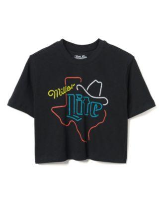 Women's Miller Lite Texas Mock Neck Crop Tee by JUNK FOOD CLOTHING