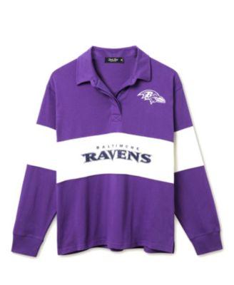 Women's NFL Baltimore Ravens Rugby Long Sleeve Sweater by JUNK FOOD CLOTHING