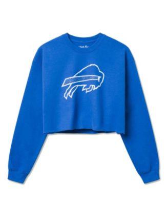 Women's NFL Buffalo Bills Bling Flea Market Crop Fleece by JUNK FOOD CLOTHING Women's NFL Buffalo Bills Bling Flea Market Crop Fleece by JUNK FOOD CLOTHING