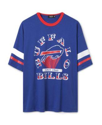 Women's NFL Buffalo Bills Glitter Boxy Ringer by JUNK FOOD CLOTHING