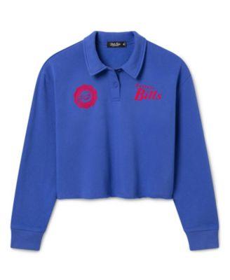 Women's NFL Buffalo Bills Polo Crop Fleece by JUNK FOOD CLOTHING