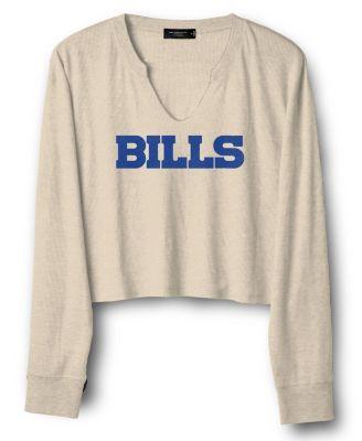 Women's NFL Buffalo Bills Sunday Crop Thermal Sweatshirt by JUNK FOOD CLOTHING