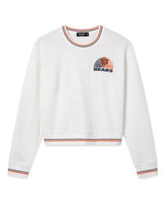 Women's NFL Chicago Bears Cropped Striped Rib Fleece by JUNK FOOD CLOTHING