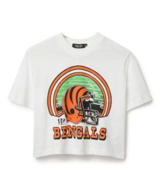 Women's NFL Cincinnati Bengals Game Time Mock Neck Crop Tee by JUNK FOOD CLOTHING