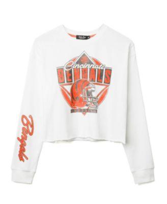 Women's NFL Cincinnati Bengals Helmet Crop Fleece by JUNK FOOD CLOTHING Women's NFL Cincinnati Bengals Helmet Crop Fleece by JUNK FOOD CLOTHING