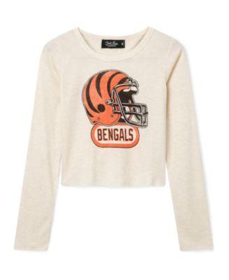 Women's NFL Cincinnati Bengals Helmet Crop Thermal by JUNK FOOD CLOTHING