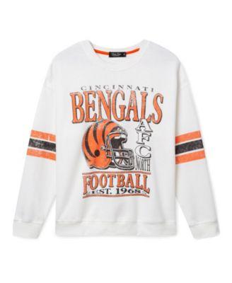 Women's NFL Cincinnati Bengals Oversized Striped Fleece by JUNK FOOD CLOTHING
