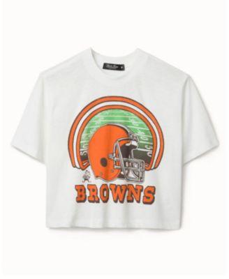 Women's NFL Cleveland Browns Game Time Mock Neck Crop Tee by JUNK FOOD CLOTHING