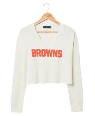 Women's NFL Cleveland Browns Sunday Crop Thermal by JUNK FOOD CLOTHING