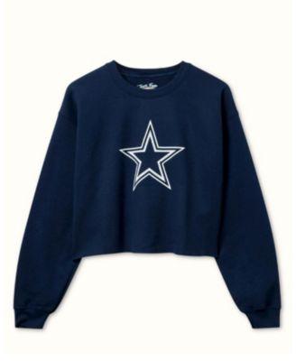 Women's NFL Dallas Cowboys Bling Flea Market Crop Fleece by JUNK FOOD CLOTHING Women's NFL Dallas Cowboys Bling Flea Market Crop Fleece by JUNK FOOD CLOTHING