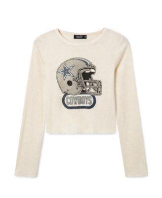Women's NFL Dallas Cowboys Helmet Crop Thermal by JUNK FOOD CLOTHING