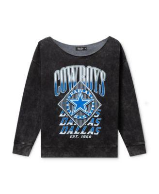 Women's NFL Dallas Cowboys Off Shoulder Cropped Fleece by JUNK FOOD CLOTHING