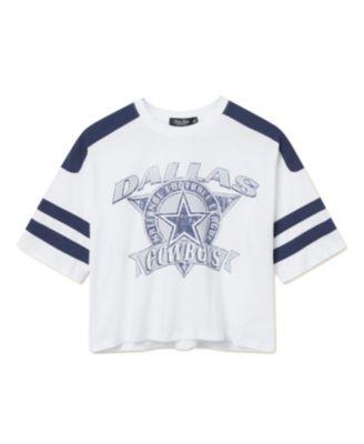 Women's NFL Dallas Cowboys Striped Crop Tee by JUNK FOOD CLOTHING