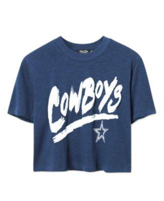Women's NFL Dallas Cowboys Thrill Mock Neck Crop Tee by JUNK FOOD CLOTHING
