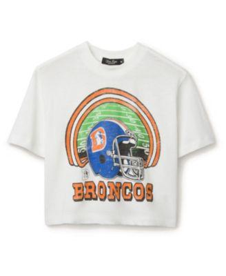 Women's NFL Denver Broncos Game Time Mock Neck Crop Tee by JUNK FOOD CLOTHING