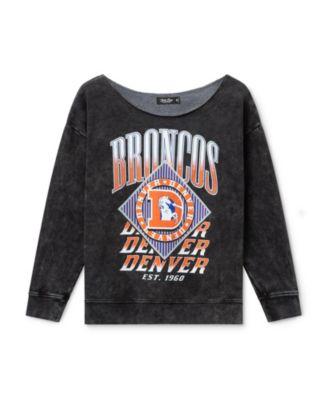 Women's NFL Denver Broncos Off Shoulder Cropped Fleece by JUNK FOOD CLOTHING