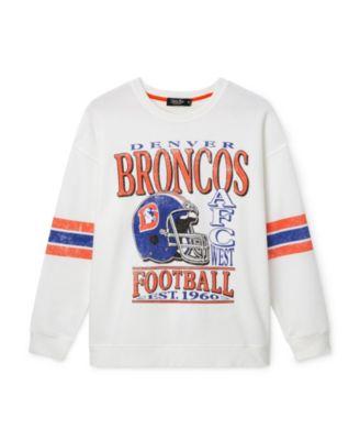Women's NFL Denver Broncos Oversized Striped Fleece by JUNK FOOD CLOTHING