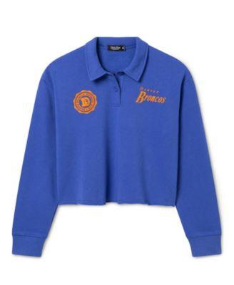 Women's NFL Denver Broncos Polo Crop Fleece by JUNK FOOD CLOTHING